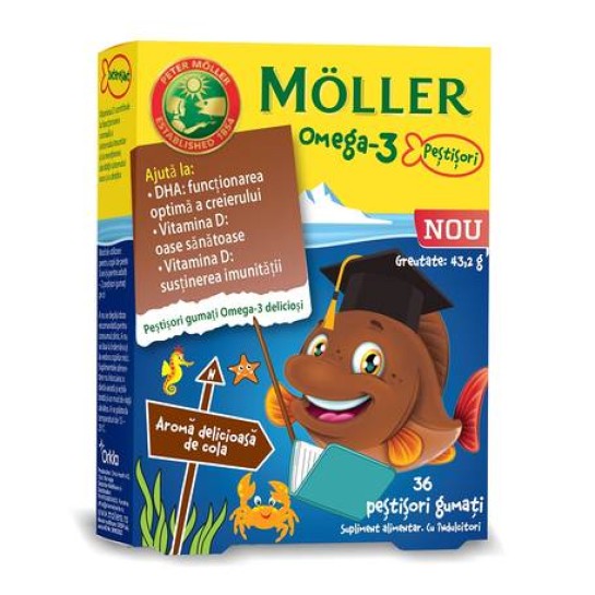 Möller’s omega-3 pestisori - cola, 36 jeleuri, Orkla