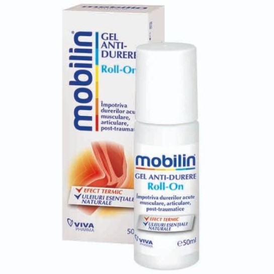 Mobilin gel anti-durere roll-on, 50 ml, Viva Pharma