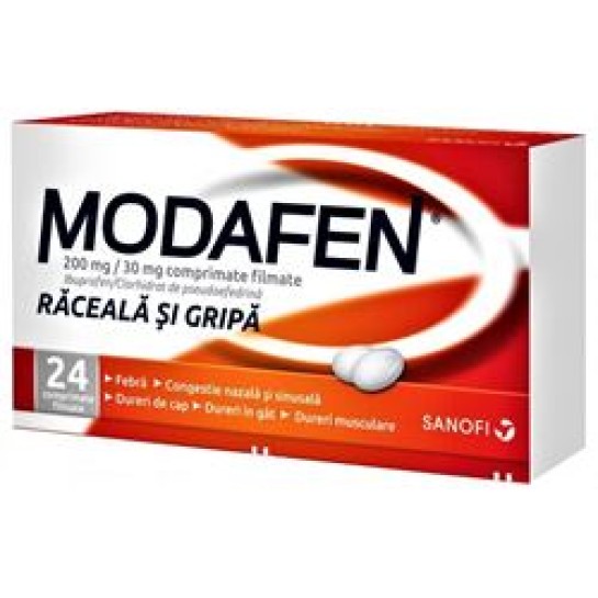 Modafen, 200/30mg, 24 comprimate filmate, Sanofi