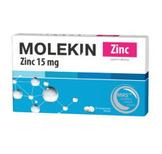 Molekin Zinc 15 mg, 30 coprimate, Zdrovit