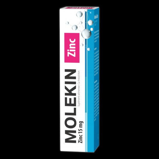 Molekin zinc, 15mg, 20 comprimate efervescente, Zdrovit