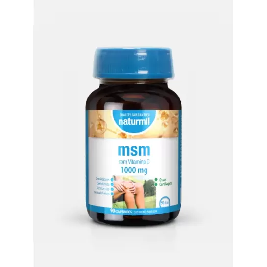 MSM 1000mg + Vitamina C, 90 comprimate, Naturmil