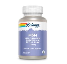 MSM 750 mg Solaray, 90 capsule vegetale, Secom