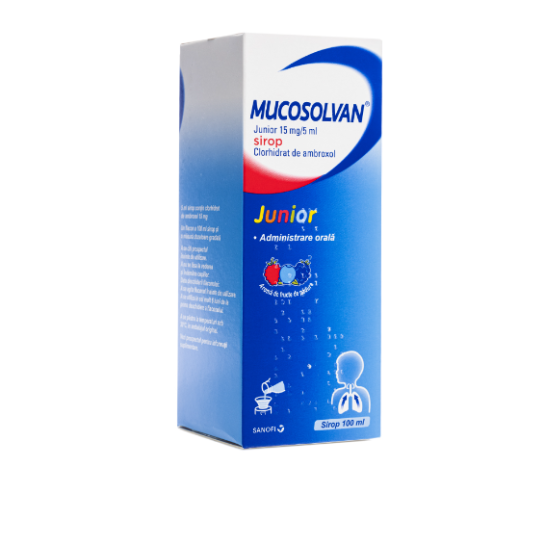Mucosolvan Junior sirop, 15mg/5ml, 100ml, Opella