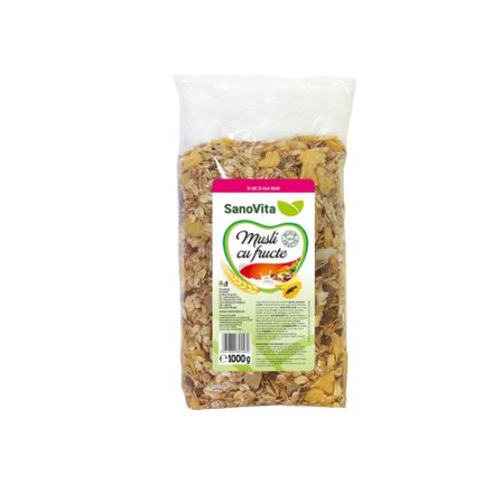 Musli cu fructe 1kg, Sanovita