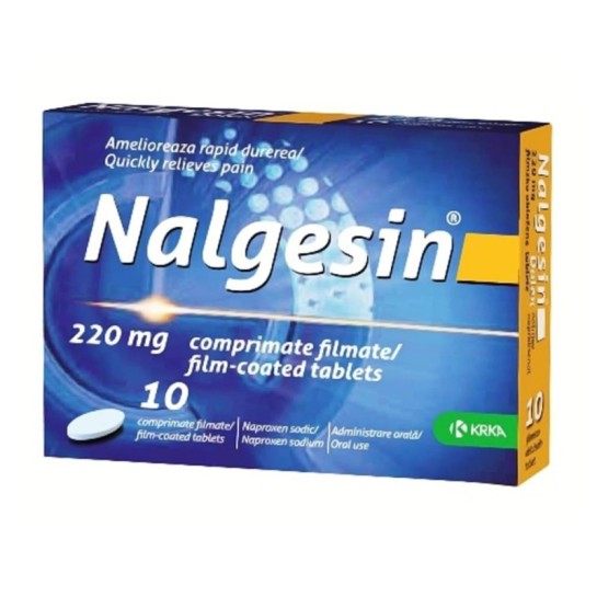 Nalgesin 220mg, 10 comprimate filmate, Krka