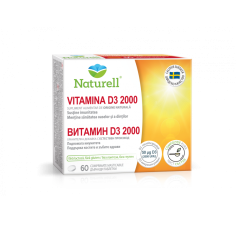 Naturell Vitamina D3 2000, 60 comprimate masticabile