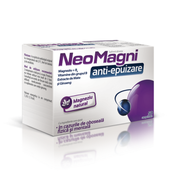Neomagni Anti-Epuizare, 50 comprimate