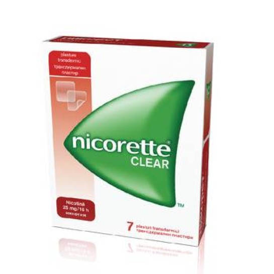 Nicorette® Clear 25 mg/16 h plasture transdermic