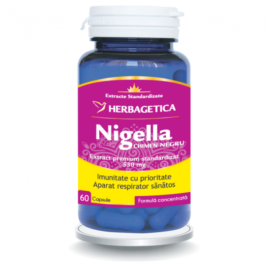Nigella chimen negru 60 capsule, Herbagetica