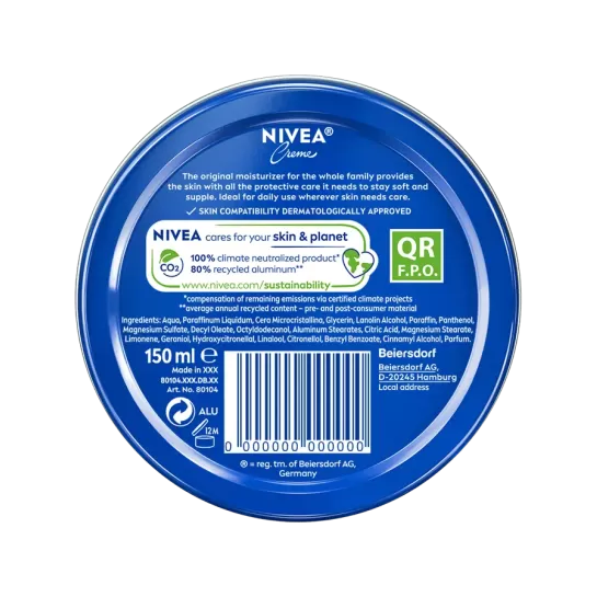 Nivea crema hidratanta corp, 150ml (80104)