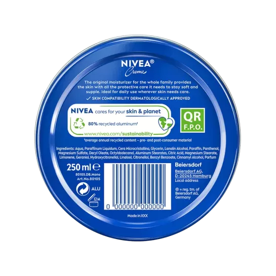 Nivea crema hidratanta corp, 250ml (80105)