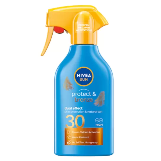Nivea sun spray protect & bronze cu pulverizator SPF30, 270ml (98335)