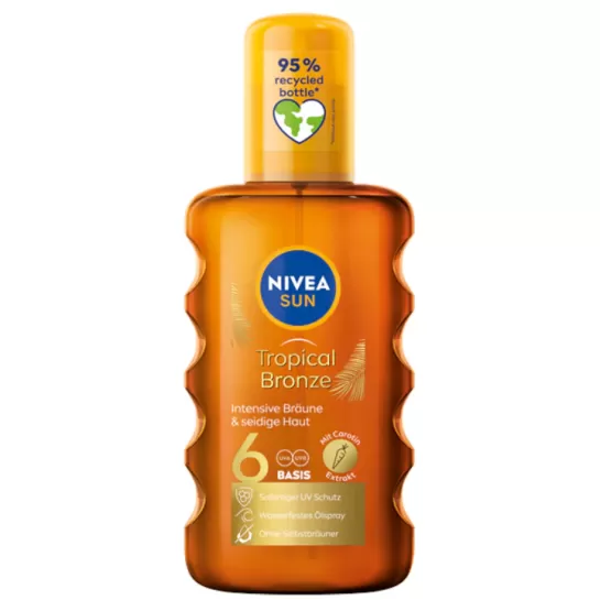 Nivea sun ulei spray bronzant cu caroten SPF6, 200ml (80403)