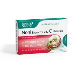 Noni extract + Vitamina C naturala, 30 capsule, Rotta Natura