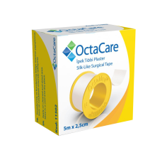Octacare banda adeziva matase, 5m x 2.5cm