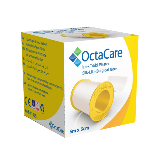 Octacare bandă adezivă mătase, 5m x 5cm