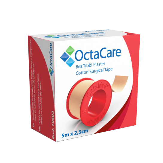Octacare bandă adezivă textil, 5m x 2.5cm