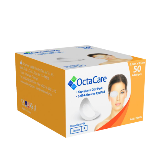 Octacare plasturi oculari sterili adulti, 6.5cm x 9.5cm, 50 bucăti