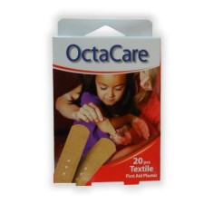 Octacare plasturi prim ajutor textil, 19mm x 72mm, 20 bucati