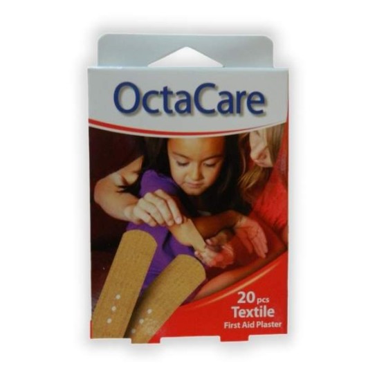 Octacare plasturi prim ajutor textil, 19mm x 72mm, 20 bucăti