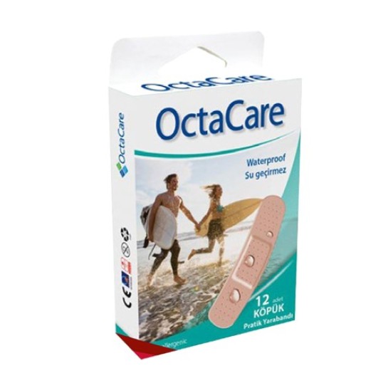 Octacare plasturi waterproof, 19mm x 76mm, 12 bucăti