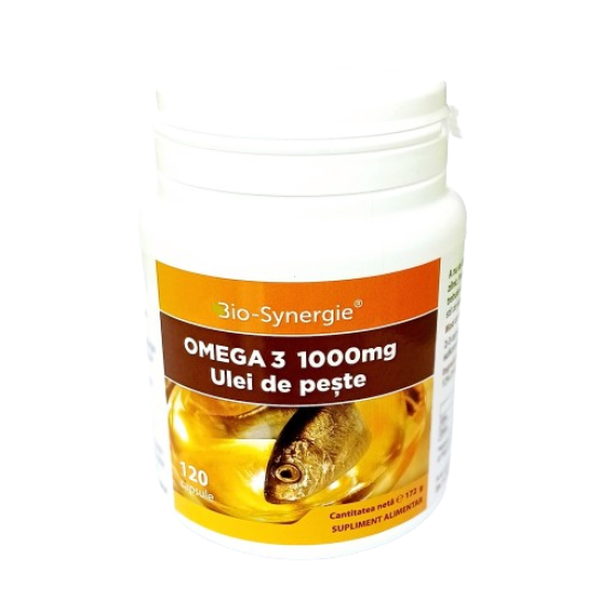 Omega 3 1000mg ulei de peste, 120 capsule, Bio Synergie