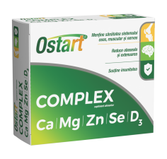 Ostart complex Ca+Mg+Zn+Se+D3, 40 comprimate filmate, Fiterman