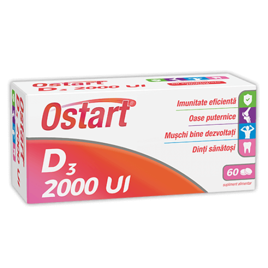Ostart® D3 2000UI, 60 comprimate