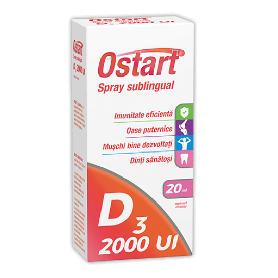 Ostart® D3 2000UI, spray sublingual 20ml