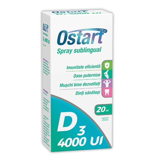 Ostart® D3 4000UI, spray sublingual 20ml