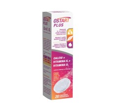 Ostart plus Ca+K1+D3, 20 comprimate efervescente, Fiterman Pharma