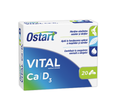 Ostart Vital Ca + D3, 20 comprimate, Fiterman