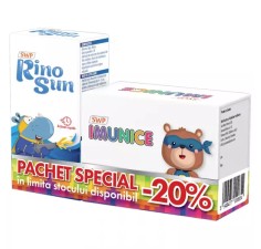 Pachet Imunice 30 plicuri + RinoSun copii, 20ml, SunWave