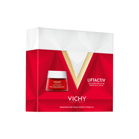 Pachet Promotional Vichy liftactiv collagen specialist crema zi 50 ml + crema noapte 15ml + mostre