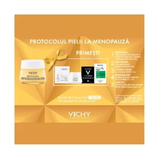 Pachet Promotional Vichy Neovadiol crema peri-menopauza de zi, ten uscat 50ml + peri-menopauza crema noapte 15ml