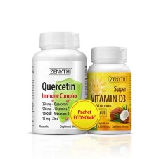 Pachet Quercitin Immune 90 capsule + Supervitamin D3 30 capsule, Zenyth