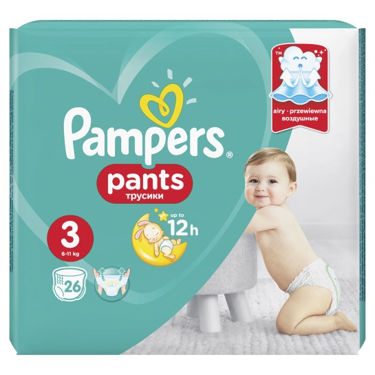 Pampers 3 pants midi 6-11kg, 60 bucăti