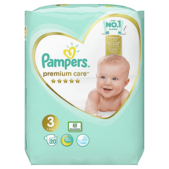 Pampers 3 premium care 5-9kg, 20 bucăti