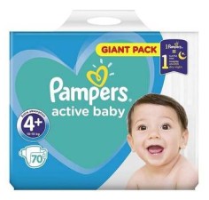 Pampers 4 active baby 10-15kg, 70 bucati