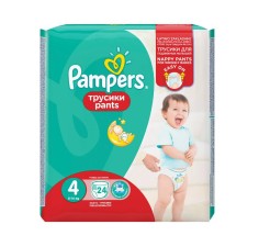 Pampers 4 pants active baby 9-15kg, 24 bucati