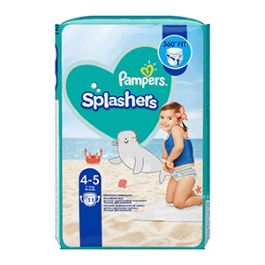 Pampers 4 splash pentru apă 9-15kg, 11 bucăti