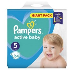 Pampers 5 active baby 11-16kg, 64 bucati