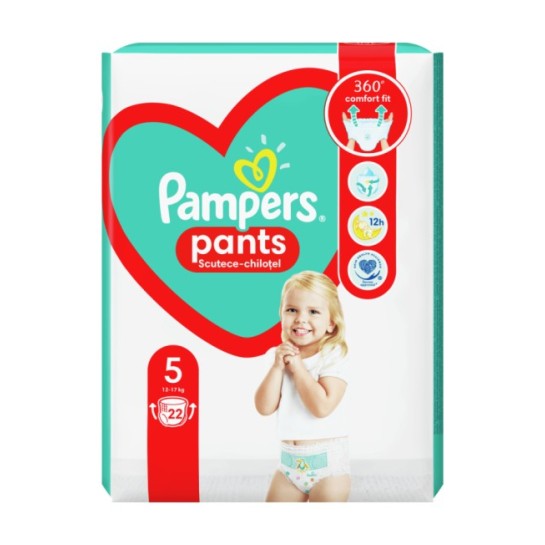 Pampers 5 pants active baby 12-17kg, 22 bucăti