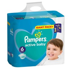 Pampers 6 active baby 13-18kg, 68 bucati