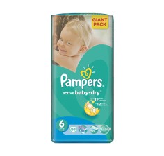 Pampers 6 active baby 15+, 56 bucati