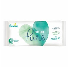 Pampers servetele umede aqua pure, 12 bucati