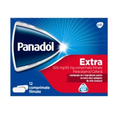 Panadol Extra 500mg/65mg, 12 comprimate filmate
