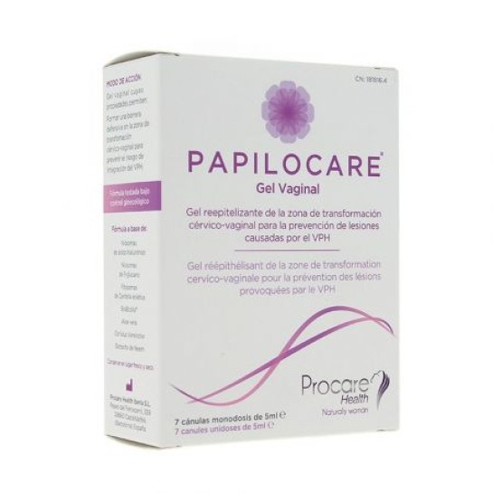Papilocare, gel vaginal, 5ml x 7 canule, Gedeon Richter