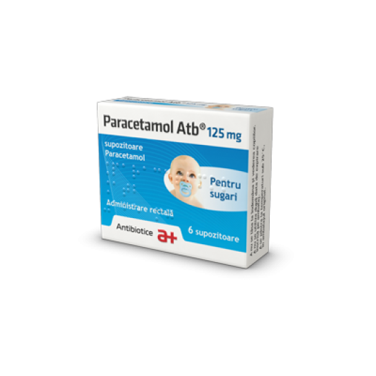 Paracetamol 125 mg, 6 supozitoare, Antibiotice